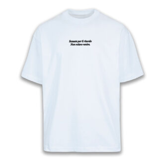 T-shirt over "Scusate per il ritardo"